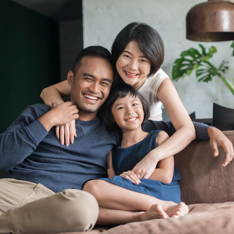 smiling family